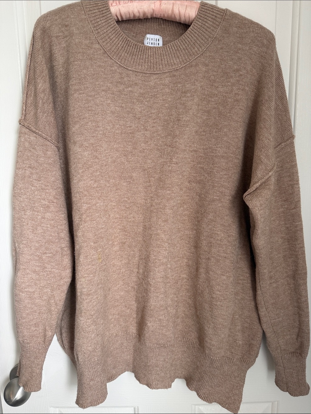 Peyton Jensen Cozy Neutral Crewneck Sweater - Beige
